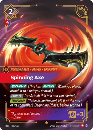 Spiritforged (186/221): Spinning Axe - Foil