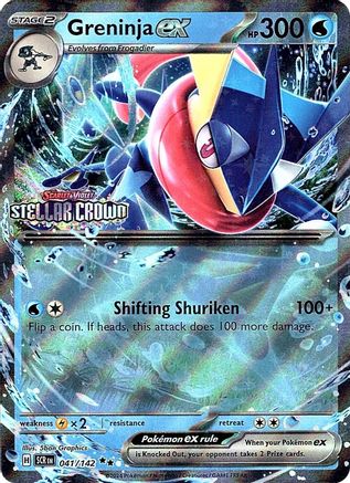 Miscellaneous Cards & Products 041 Greninja ex (Stellar Crown Stamped) - Holofoil - Double Rare