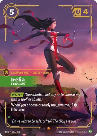 Spiritforged (057/221): Irelia - Fervent - Foil