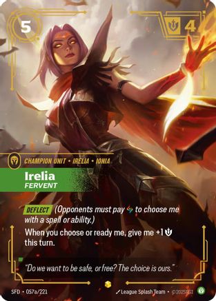 Spiritforged (057a/221): Irelia - Fervent (Alternate Art) - Foil