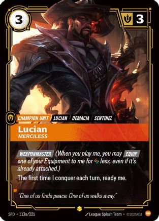 Spiritforged (113a/221): Lucian - Merciless (Alternate Art) - Foil