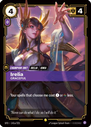 Spiritforged (141a/221): Irelia - Graceful (Alternate Art) - Foil