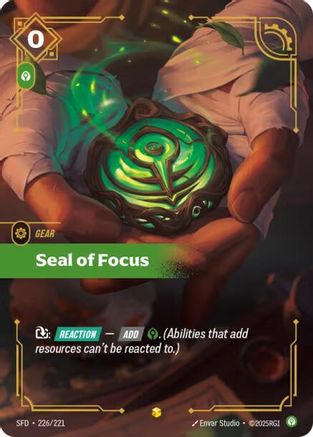 Spiritforged (226/221): Seal of Focus (Overnumbered) - Foil