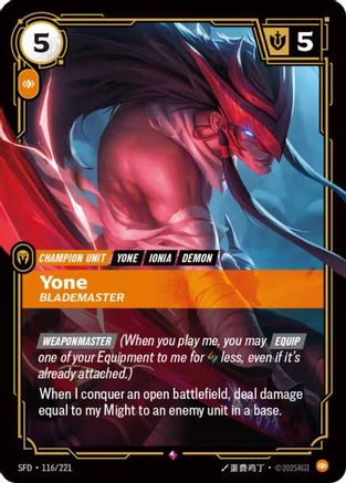 Spiritforged (116/221): Yone - Blademaster - Foil