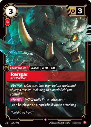 Spiritforged (025/221): Rengar - Pouncing - Foil
