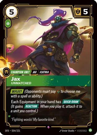 Spiritforged (054/221): Jax - Unmatched - Foil