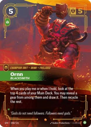 Spiritforged (058/221): Ornn - Blacksmith - Foil
