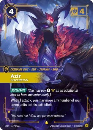 Spiritforged (177a/221): Azir - Sovereign (Alternate Art) - Foil