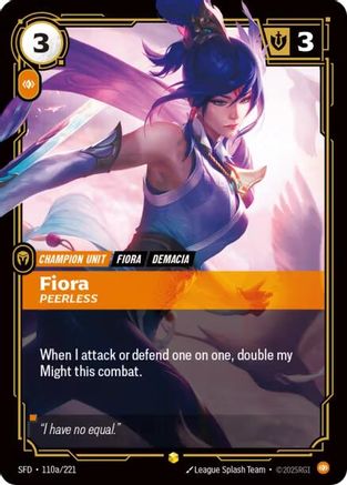 Spiritforged (110a/221): Fiora - Peerless (Alternate Art) - Foil
