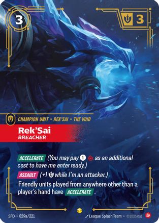 Spiritforged (029a/221): Rek'Sai - Breacher (Alternate Art) - Foil