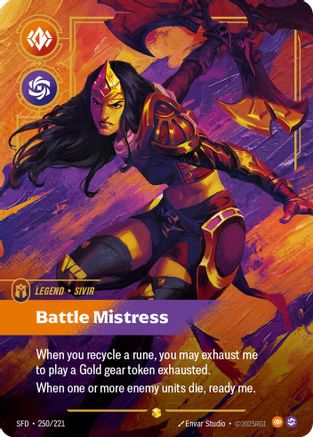 Spiritforged (250/221): Sivir - Battle Mistress (Overnumbered) - Foil