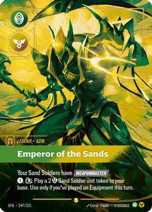 Spiritforged (247/221): Azir - Emperor of the Sands (Overnumbered) - Foil