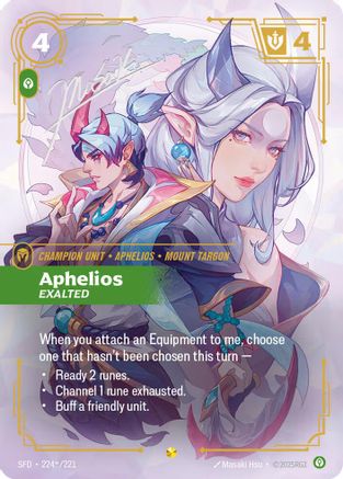 Spiritforged (224*/221): Aphelios - Exalted (Signature) - Foil