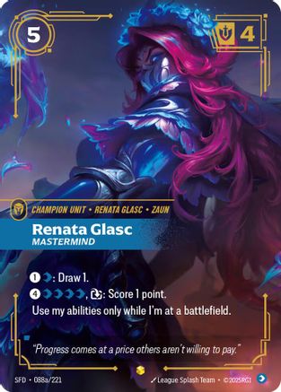 Spiritforged (088a/221): Renata Glasc - Mastermind (Alternate Art) - Foil