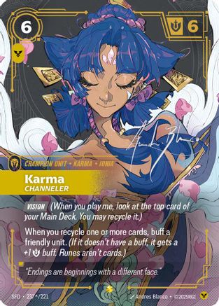 Spiritforged (237*/221): Karma - Channeler (Signature) - Foil