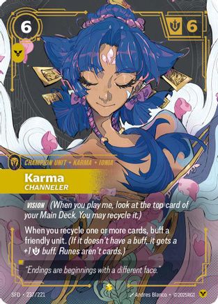Spiritforged (237/221): Karma - Channeler (Overnumbered) - Foil