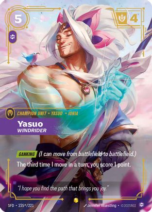 Spiritforged (235*/221): Yasuo - Windrider (Signature) - Foil