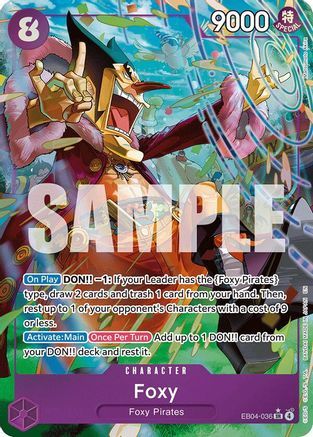 The Azure Seas Seven EB04-036 Foxy (Alternate Art) (EB04-036) - Foil - Super Rare