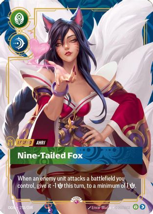 Riftbound Organized Play Promotional Cards (255/298): Ahri - Nine-Tailed Fox (Metal) - Foil