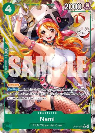 The Azure Seas Seven OP14-031 Nami (Alternate Art) - Foil - Super Rare