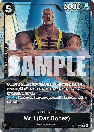 The Azure Seas Seven OP14-090 Mr.1 (Daz.Bonez) (Alternate Art) (OP14-090) - Foil - Rare