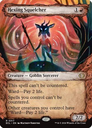 Lorwyn Eclipsed - (ECL-317) - Hexing Squelcher (Showcase) Foil