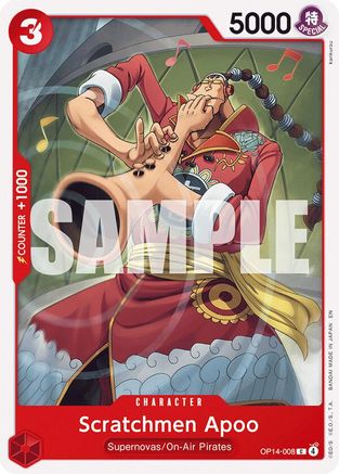The Azure Seas Seven OP14-008 Scratchmen Apoo (OP14-008) - Common