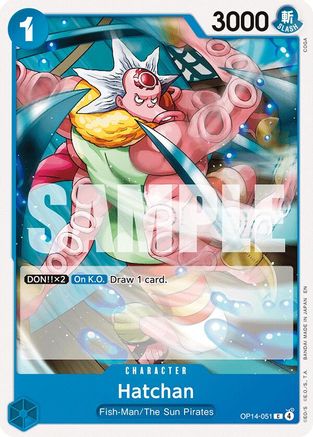 The Azure Seas Seven OP14-051 Hatchan (OP14-051) - Common