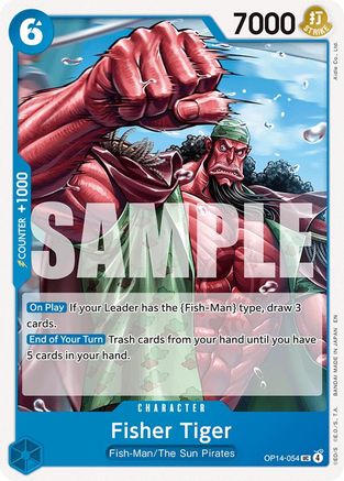The Azure Seas Seven OP14-054 Fisher Tiger (OP14-054) - Uncommon