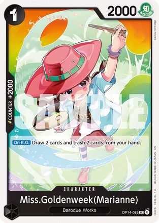 The Azure Seas Seven OP14-085 Miss.Goldenweek(Marianne) (OP14-085) - Uncommon