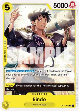 The Azure Seas Seven OP14-115 Rindo (OP14-115) - Common