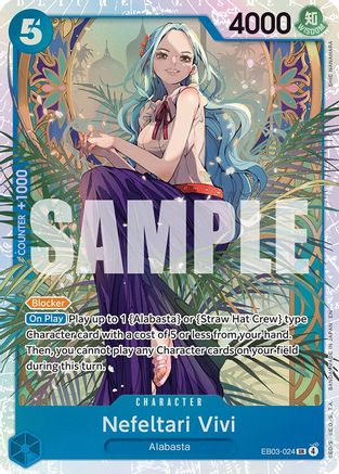 Extra Booster One Piece Heroines Edition EB03-024 Nefeltari Vivi (024) (EB03-024) - Foil - Super Rare