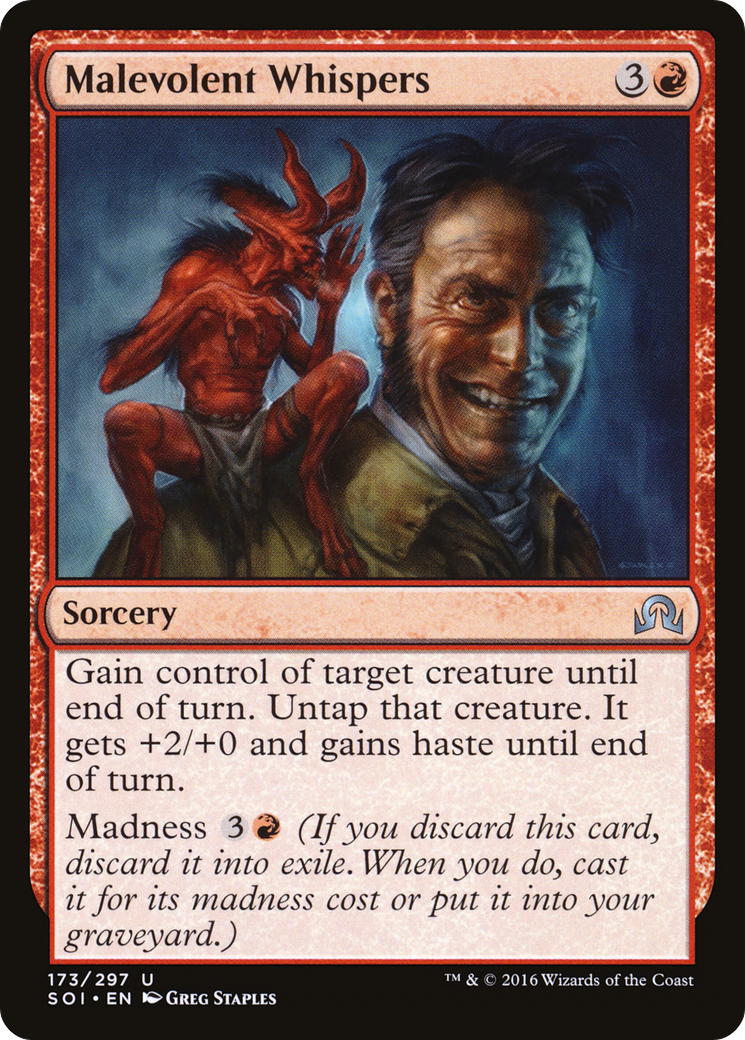 Shadows over Innistrad - (SOI-173) - Malevolent Whispers Foil