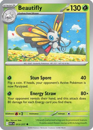 ME Ascended Heroes 013/217 Beautifly - Reverse Holofoil - Uncommon