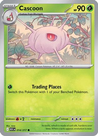 ME Ascended Heroes 014 Cascoon - Reverse Holofoil - Common