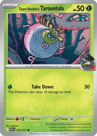 ME Ascended Heroes 018 Team Rocket's Tarountula - Common