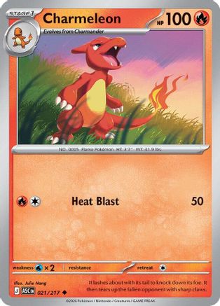 ME Ascended Heroes 021 Charmeleon - Reverse Holofoil - Uncommon