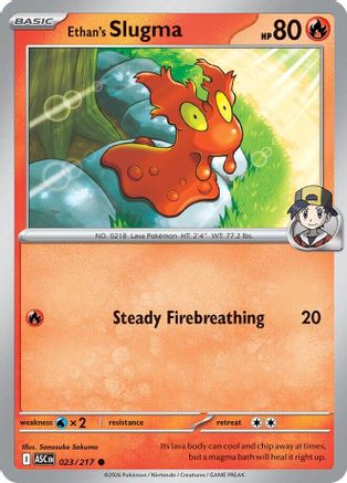 ME Ascended Heroes 023 Ethan's Slugma - Reverse Holofoil - Common