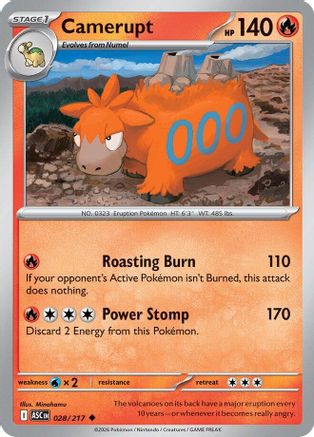 ME Ascended Heroes 028 Camerupt - Reverse Holofoil - Uncommon