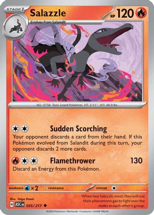 ME Ascended Heroes 035/217 Salazzle - Reverse Holofoil - Uncommon