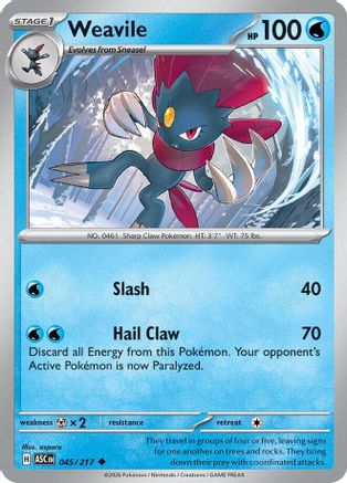 ME Ascended Heroes 045/217 Weavile - Uncommon