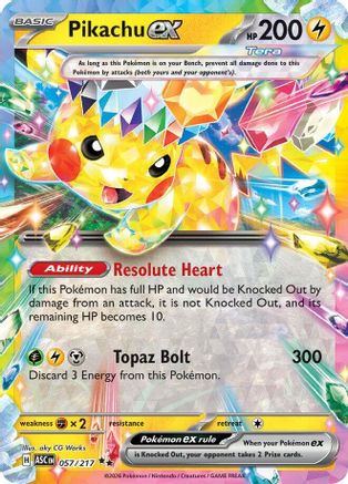 ME Ascended Heroes 057/217 Pikachu ex - Holofoil - Double Rare