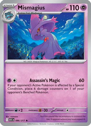 ME Ascended Heroes 086 Mismagius - Holofoil - Rare