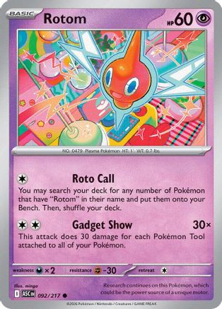 ME Ascended Heroes 092 Rotom - Reverse Holofoil - Common