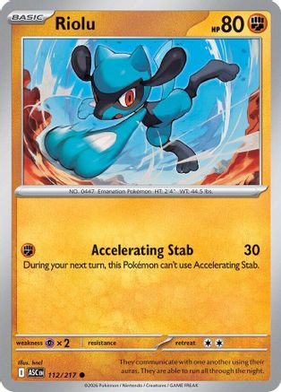 ME Ascended Heroes 112 Riolu - Common