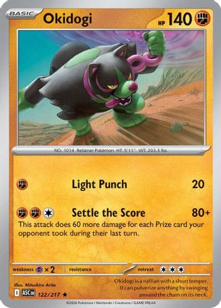 ME Ascended Heroes 122 Okidogi - Reverse Holofoil - Rare