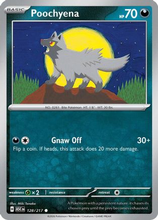 ME Ascended Heroes 128 Poochyena - Reverse Holofoil - Common