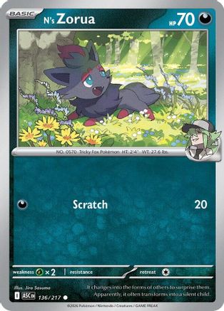 ME Ascended Heroes 136 N's Zorua - Common