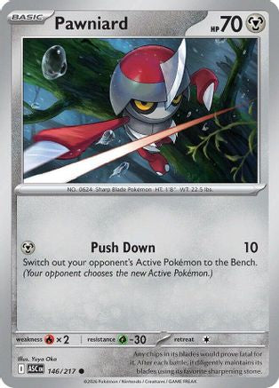 ME Ascended Heroes 146 Pawniard - Reverse Holofoil - Common