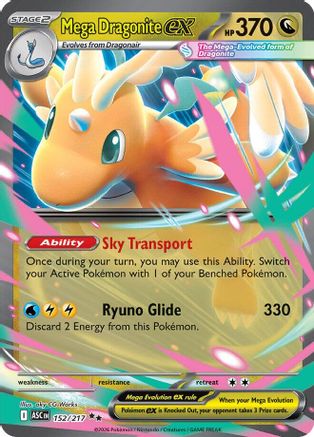 ME Ascended Heroes 152/217 Mega Dragonite ex - Holofoil - Double Rare